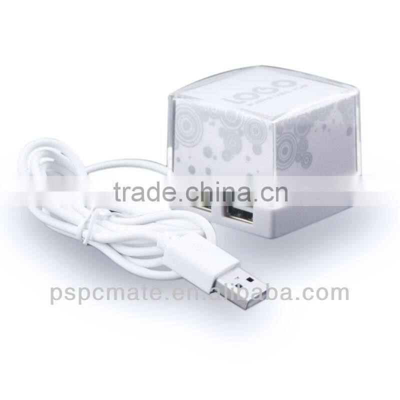 sugar usb hub coloful cube usb hub with led lighting up