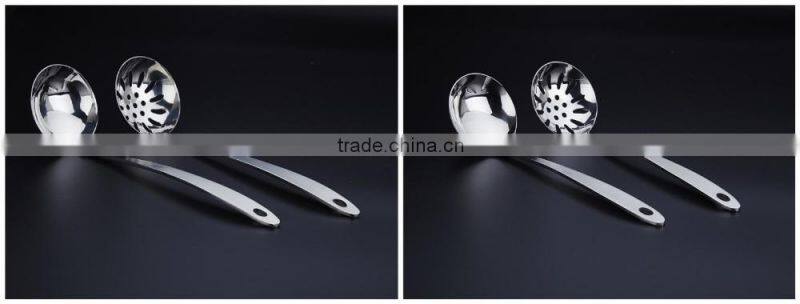 Mirror Polish Cookware Stainless Steel Cooking Slotted Spoon