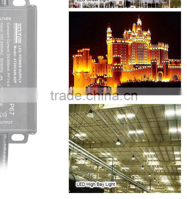 IP67 waterproof 20w 600ma constant current led power supply