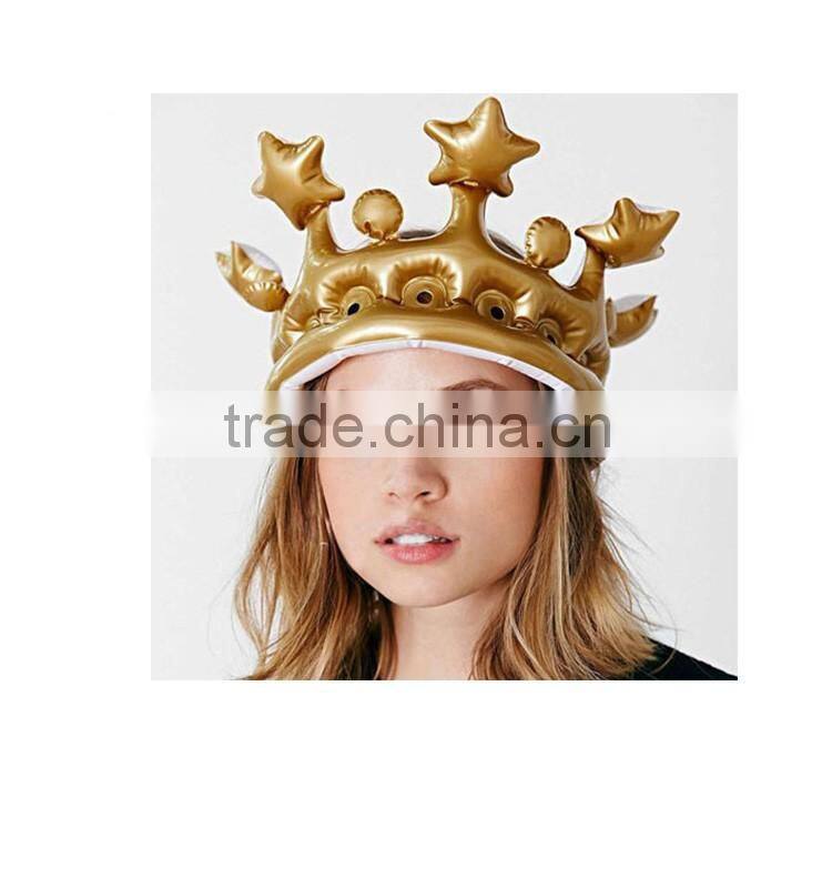 Party Promotions Gold Inflatable Crown