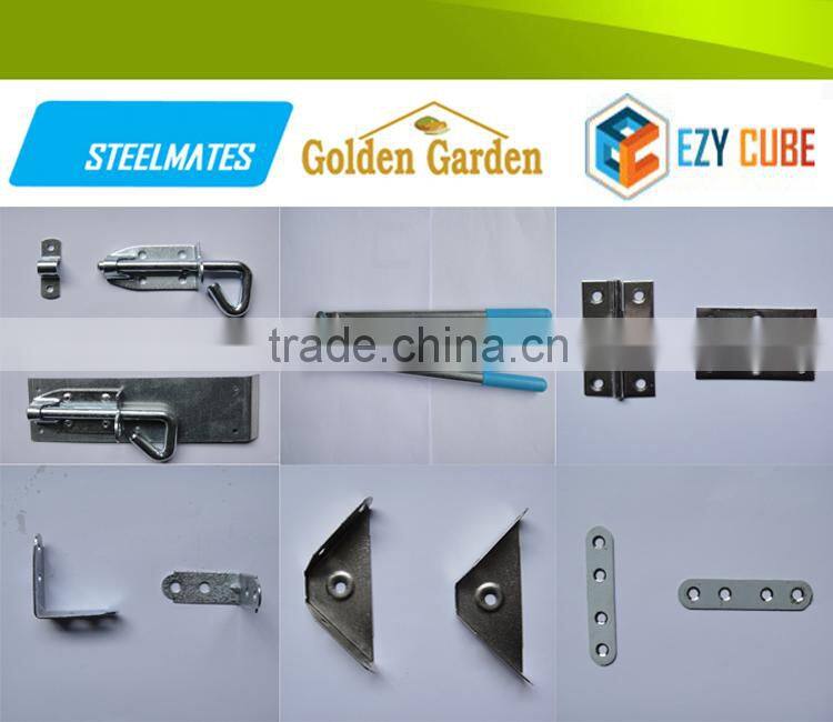 Weatherproof safely design folding metal storage shed