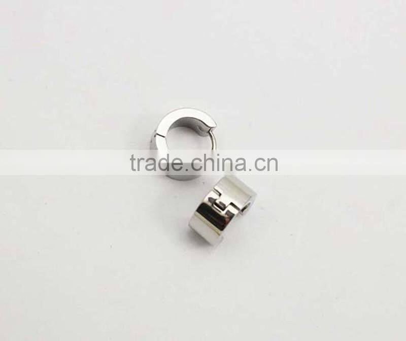Top Quality 15*15mm Silver Stainless Steel Fashion Stud Earrings