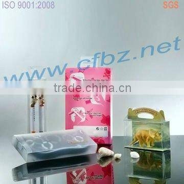 Gift plastic packaging with ribbon