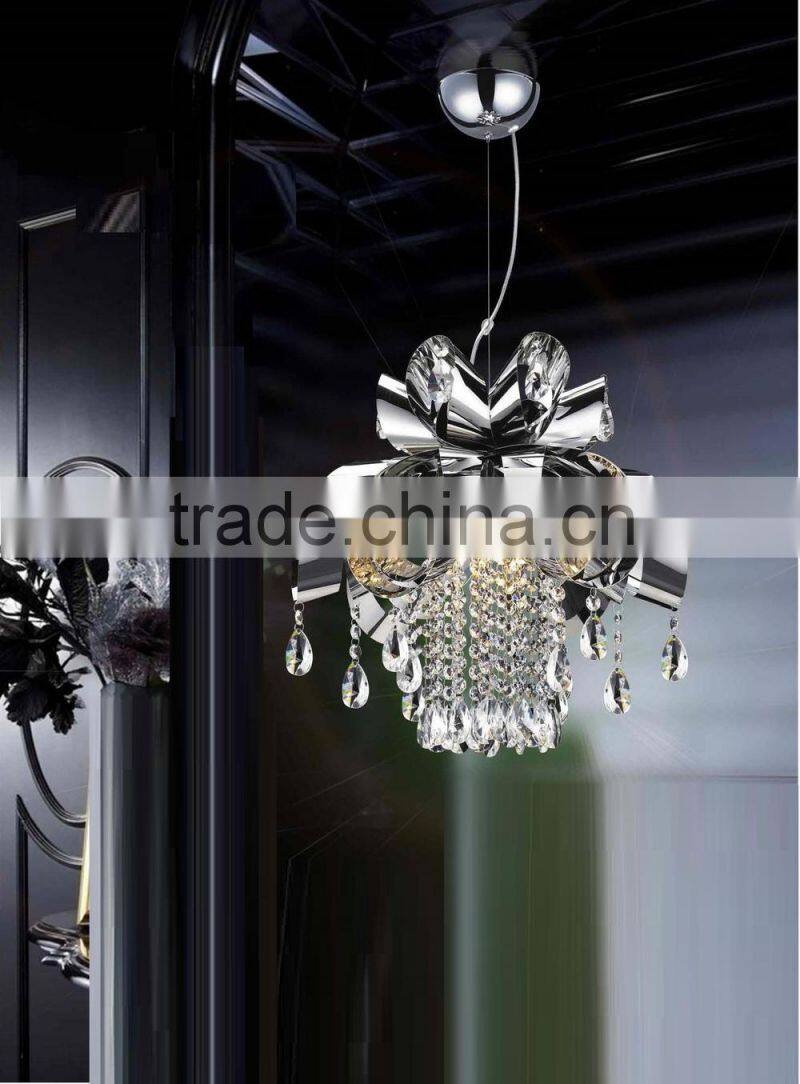 Hot selling to Houston Texas K9 crystal chandeliers with chrome stainless steel pendant lamp STD155-28A