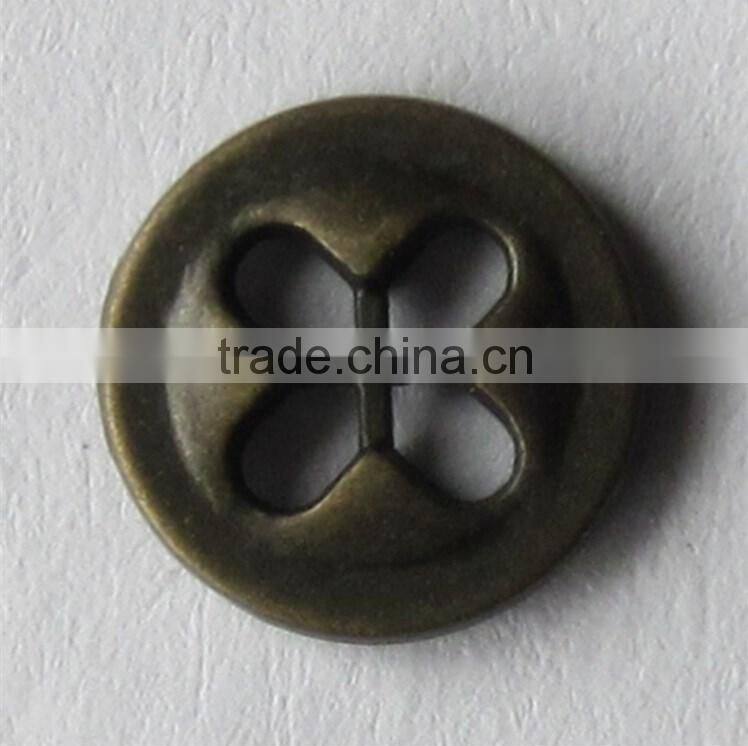 4 holes alloy metal button for shirts