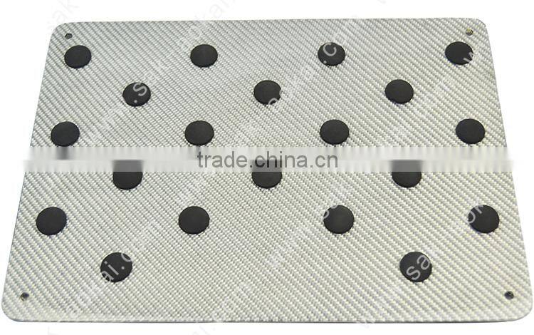 Universal carpet mat pepdal pad plate carbon fiber