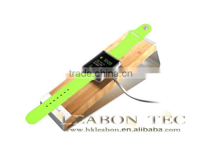bamboo aluminum 2015 most popular hot New Products For Apple Watch Wooden Holder Stand Charging Dock