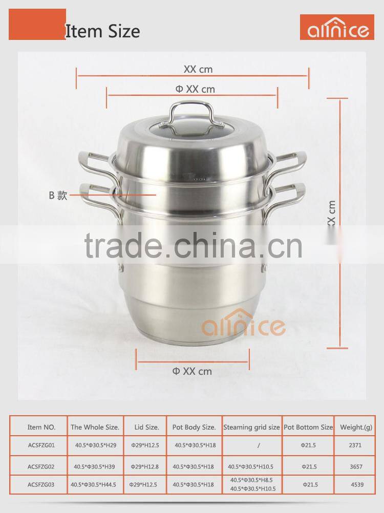 Allnice- German Quality standard high quality steamer pots with matt finish