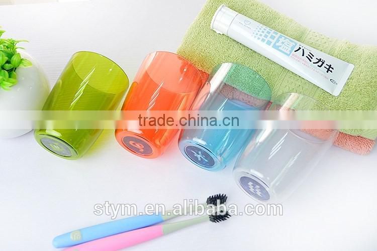Colorful plastic custom tooth brush mug/cup
