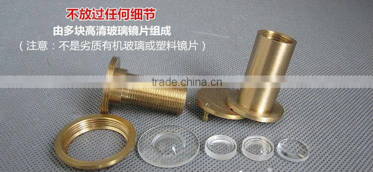 200 Degree high-definition wide angel lens polished Brass Material Door Viewer with cover