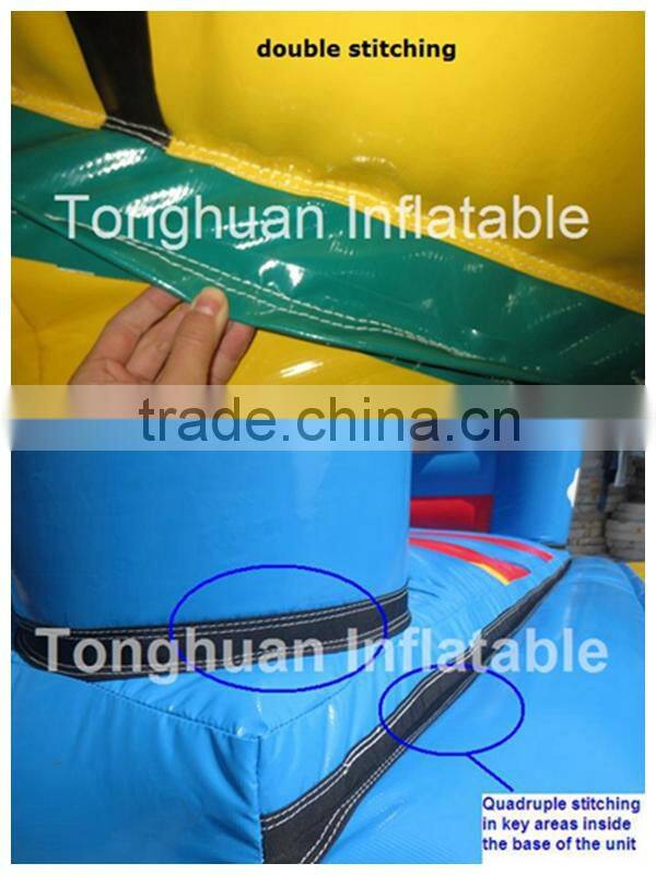 cheap new style inflatable slide/ inflatable hippo with pool