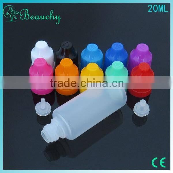 Beauchy new 0.8oz color plastic e-liquid bottle shrink band for e-liquid bottle 20ml e-liquid bottle