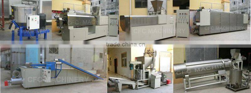 3D frying bugle pellet snacks production line