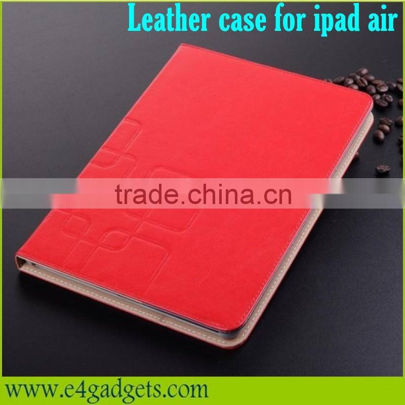 2013 new arrival High Quality crazy horse pattern leather case for apple ipad air case