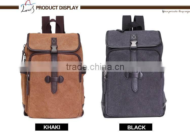 New vintage travelling mens canvas backpack