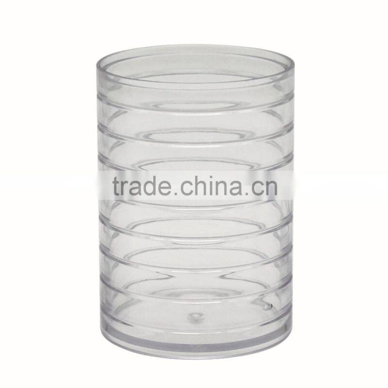 Transparent reusable plastic tooth mug tumbler