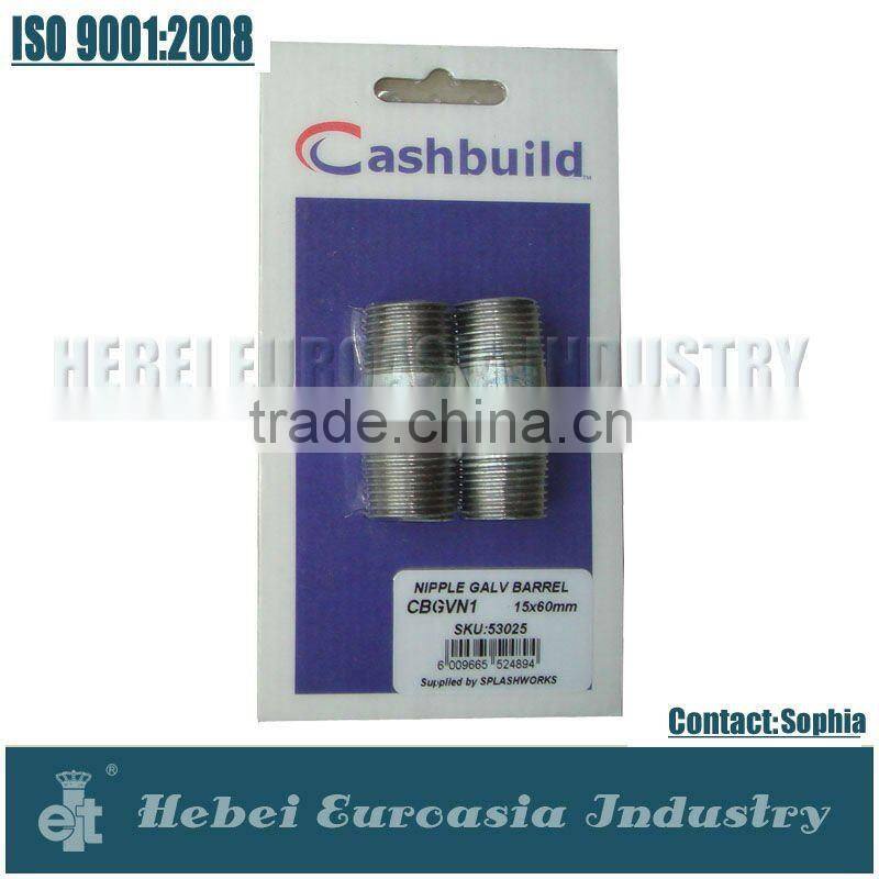 South American Market Chrome Plated Carbon Steel Pipe Nipple