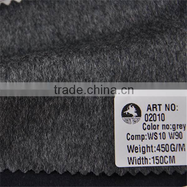 Running super fine wool cashmere blend super soft fleece fabric for woman's winter coats
