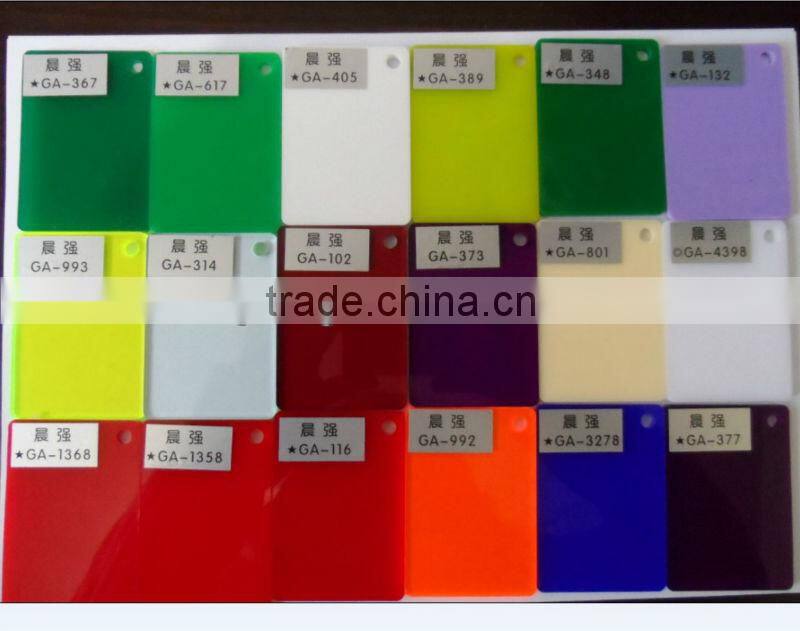 Orange color transparent plexiglass