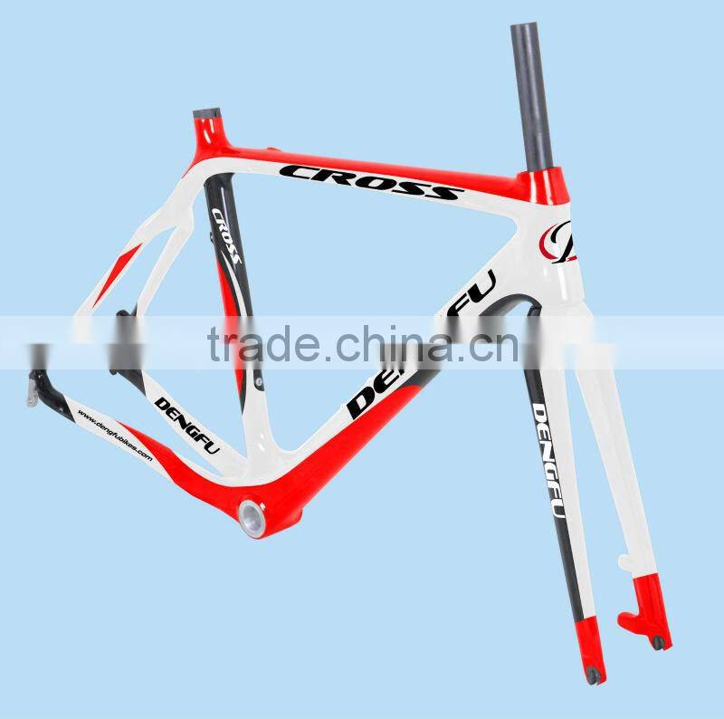 2015 Dengfu popular fashional 700C carbon frames chinese for cyclocross bike
