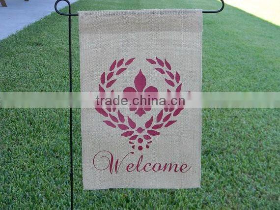 Wholesale outdoor promotional garden decoration flags cheap nylon garden flag