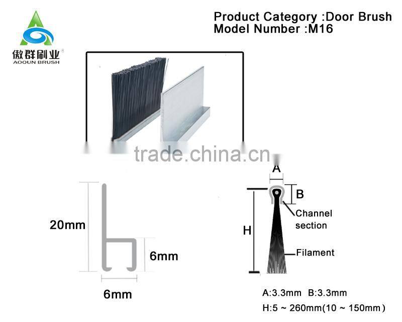 Bottom Strip Brush Shielding Door Seal Brush