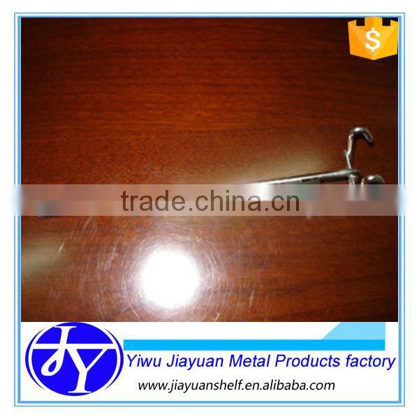 Metal single line hooks for pegboard panel