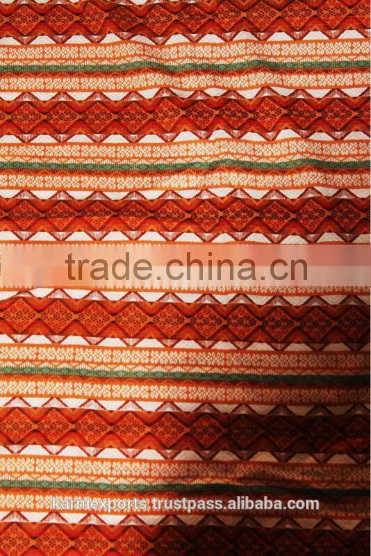 Screen Print Geometrical Line Printed Cotton Fabric, Geometrical Screen Printed 100% pure Cotton Fabric