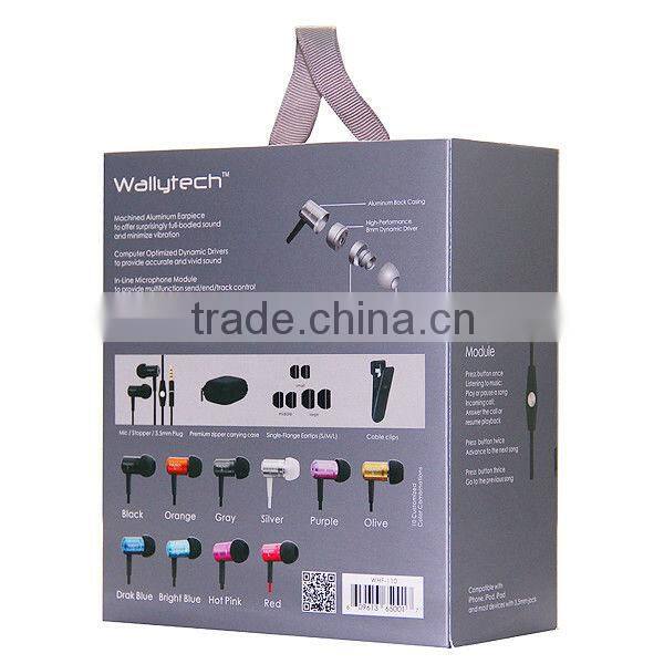 Flat cable Earbuds With Mic