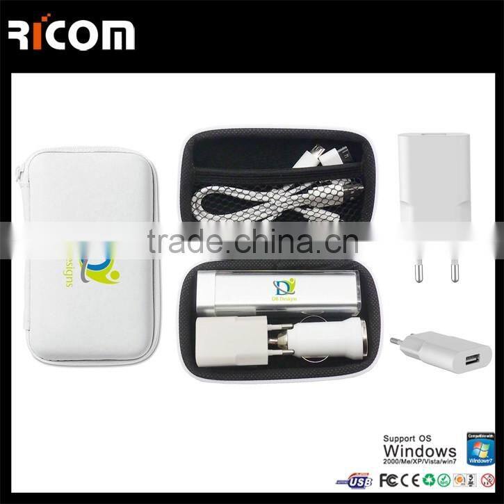 1200mah promotion gift kit Power bank charger,1200mah custom gift set,1200mah wholesale gift items-PBK-103-Ricom