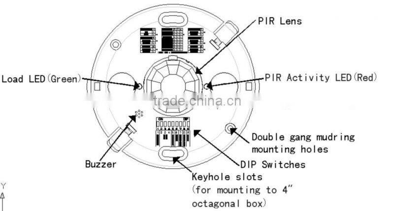 CEILING SENSOR WITH LOW VOLTAGE 24VDC UL/CUL LISTED