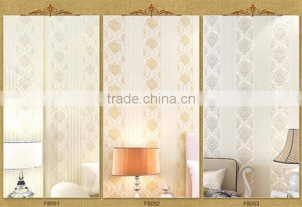 European simple wallpaper vertical stripes non-woven wallpaper home designs