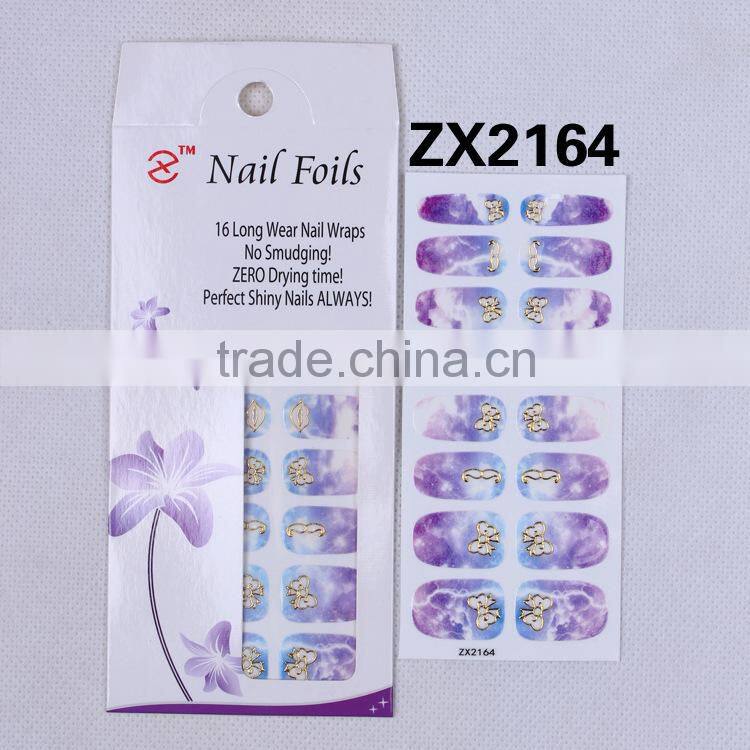 Pre-design Nail Art Stickers, Available in Assorted Patterns 3D nail sticker