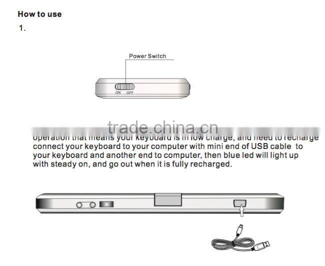 Mini USB Bluetooth Keyboard With Touchpad