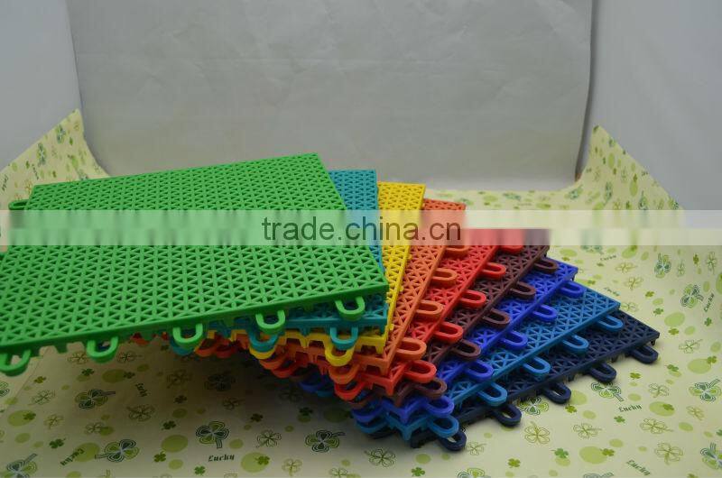 multipurpose floor tile, interlocking tile mats, suspended interlocking sports flooring for wholesale
