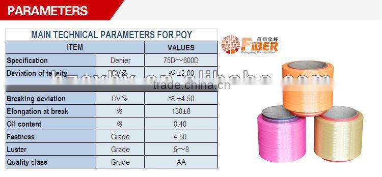 polyester yarn DTY 450D/144F OR192F for carpet from china