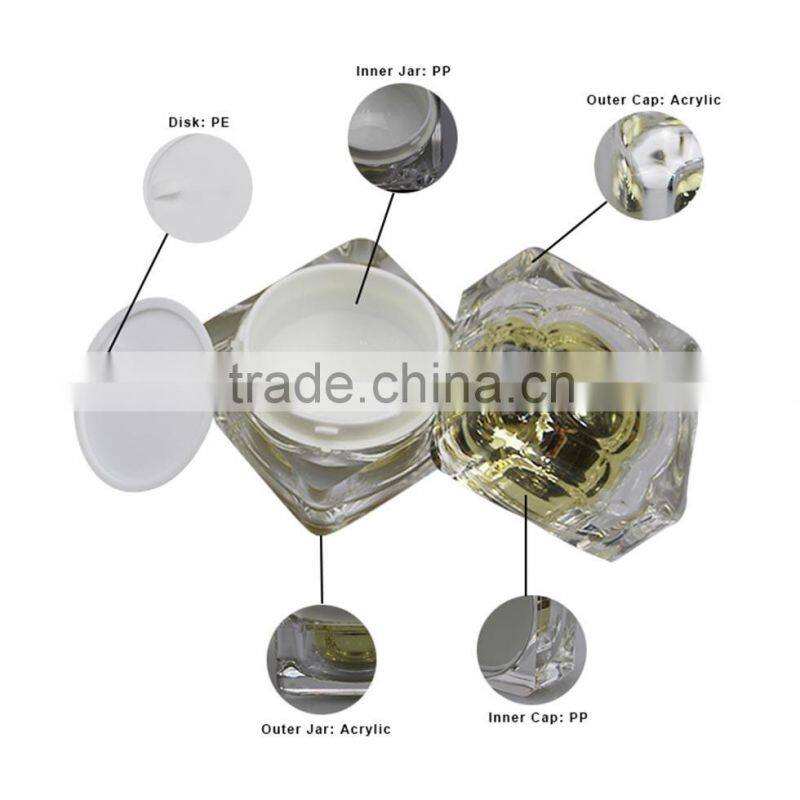 acrylic Square jars for cosmetic cream