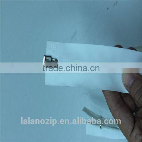 2015 new Top quality 10# big size 4m long nylon water resistant Zipper in white for wholesale
