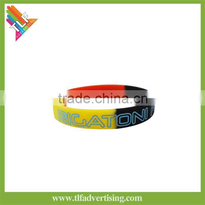 Advertising silicone bracelet with custom printing