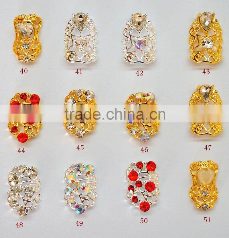 Nail art hollow design nail jewelry, alloy nail art decoration, metal nail art