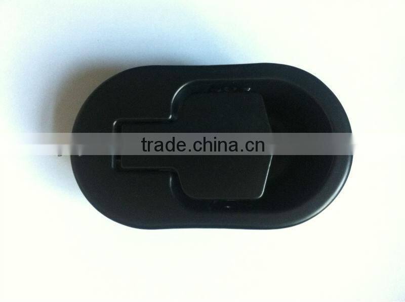 Car door flapper style recliner release handle long
