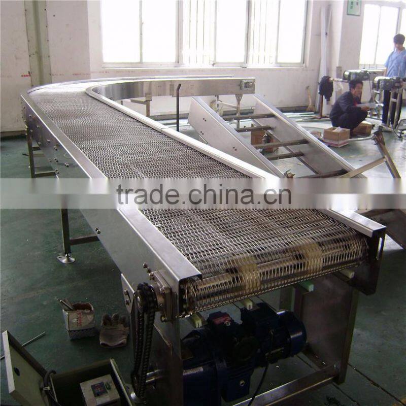 high temperature resistance turning wire mesh conveyor belt