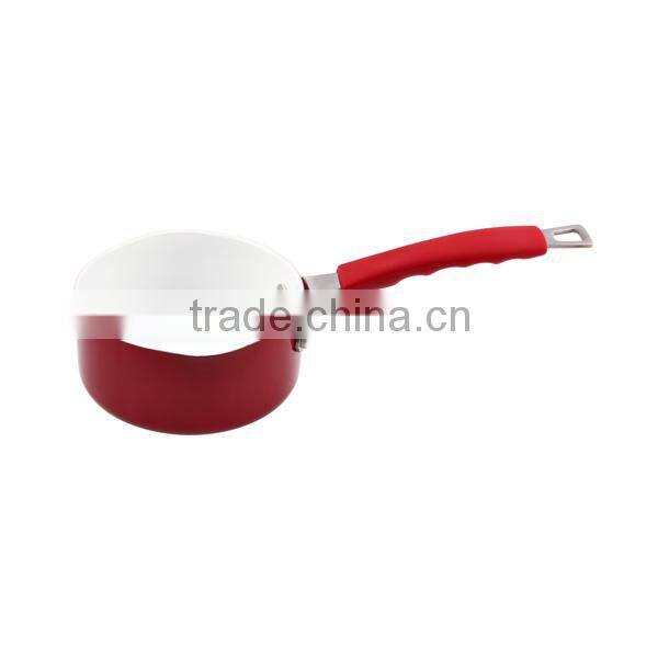 Mini aluminum saucepan with long handle