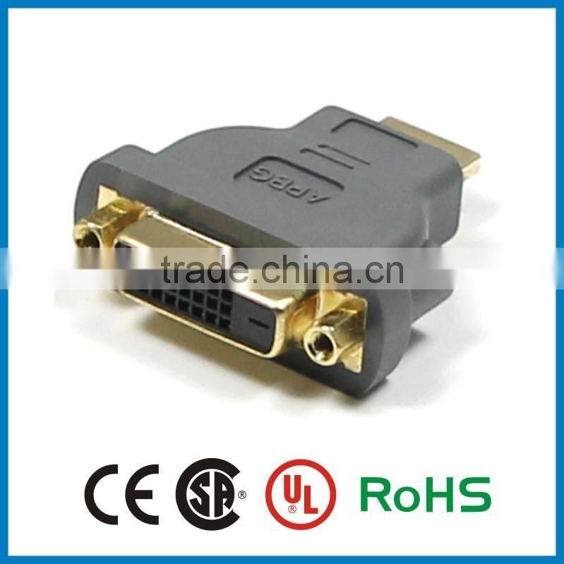 360 Angle HDMI 19Pin Female to DVI 24+1 Pin Male adapter