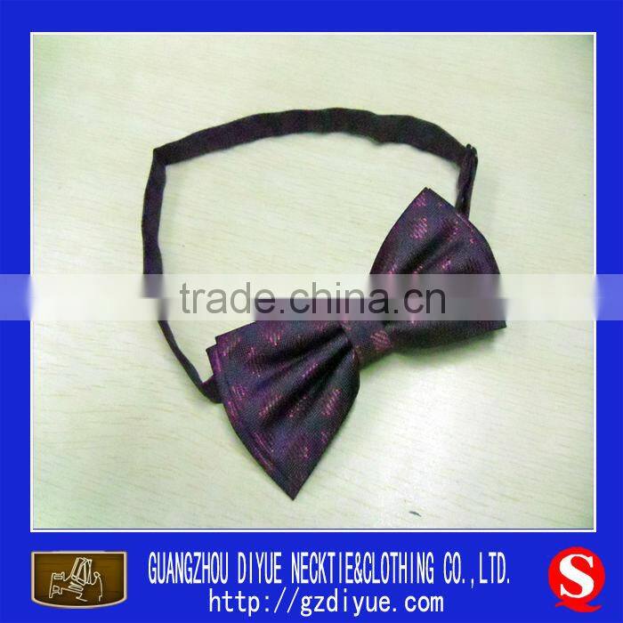100% polyester light red decorative bow tie