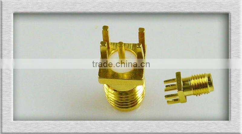 RF coaxial connector crimp SMA vertical pcb connector