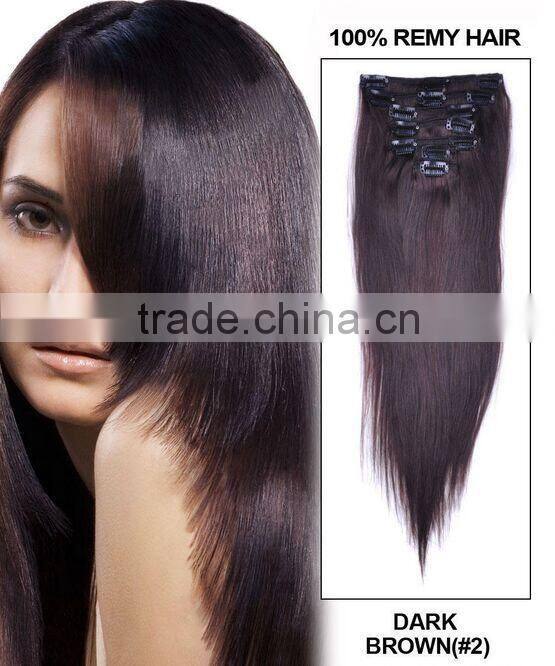 2015 clip on hair 100% human hair