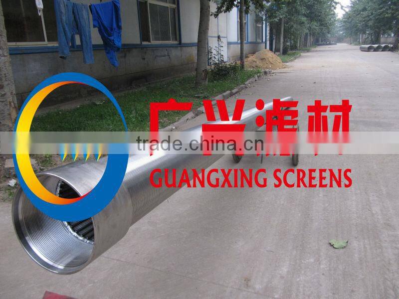 SS316L aperture1mm wire wrap water well screen pipe ( manufacturer )