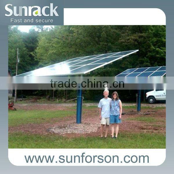 Aluminum solar ground pole mount racking