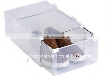 plastic shoe box with drawer design